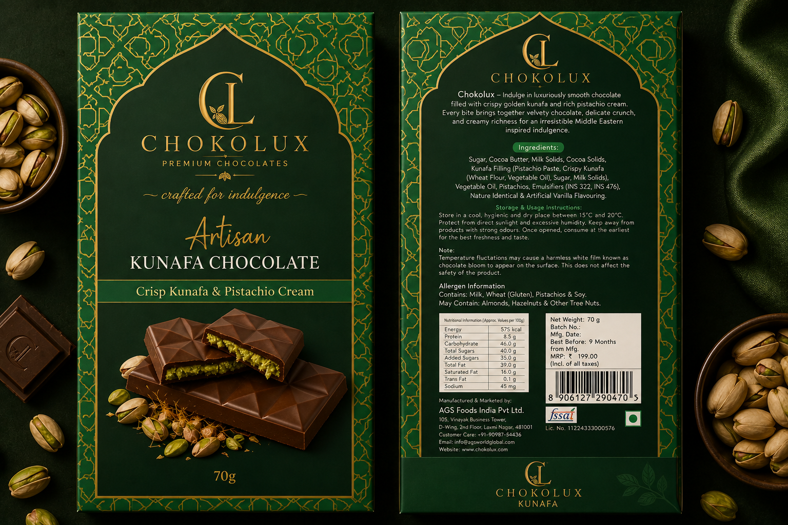 CHOKOLUX premium chocolates in India featuring artisan chocolate bars and gift boxes
